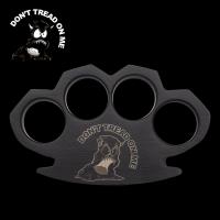 CI-300-BK-CL-PDTOM - Don&#39;t Tread on Me Steam Punk Black Solid Metal Knuckle Paper Weight