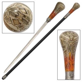 Medieval Flame Protector Dragon Acrylic Sword Cane 2