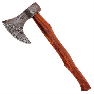 Forged Superior Custom Damascus Steel Camp Axe