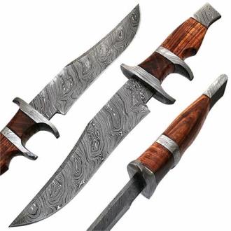 Custom Damascus Hunt for Life Ashbury Hunting Knife