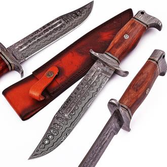 Hunt for Life Nightmare Howler Damascus Steel Hunting Knife