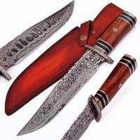 DHK2227 - Hunt for Life Ruffian Outlaw Damascus Steel Hunting Knife