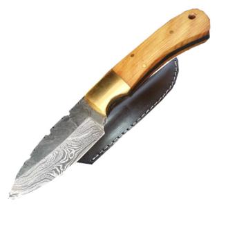 Custom Handmade Damascus Steel Hunting Knife Pakkawood Handle