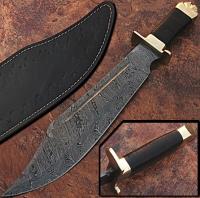 DM-2123 - Custom Made True Damascus Bowie Knife