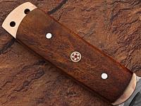 DM-2198 - White Deer Damascus Steel Tanto Point Hunting Knife Cocobolo Wood Handle 1095HC