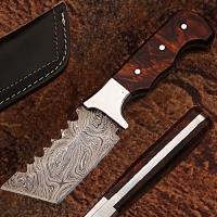 DM-2204 - Tracker Damascus Steel with Rose Wood Handle Full Tang