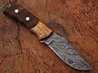 DM-2275 - White Deer Rosewood &amp; Olive-Wood Classic Damascus Skinner Limited Edition