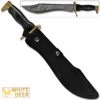 DM-3031W - White Deer Ranger Bowie Knife Damascus Steel 55-60 HRC Forged 1095 High Carbon