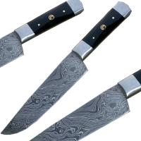 DM-33BK - Damascus Steel Chef Knife (Buffalo Horn Handle) 1