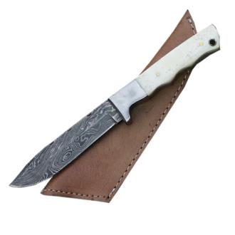 Handmade Damascus Steel Hunting Knife Bone Handle 1