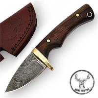 DM1924 - Hunt for Life Bayou Crawler Mini Damascus Outdoor Knife