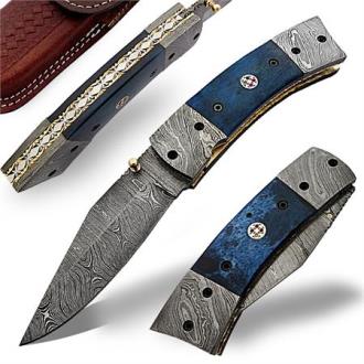 American Bladesmith Damascus Folding Pocket Knife