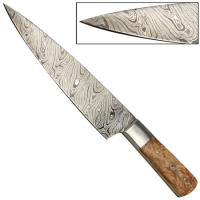 DM67 - Damascus Marble Sand Stone Fire Forged Hunting Knife