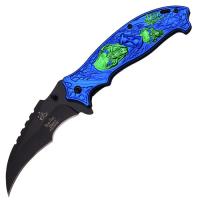 DS-A006BL - Dark Side Blades Spring Assisted Fantasy &quot;Time Reaper&quot; V3 Knife