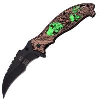DS-A006BN - Dark Side Blades Spring Assisted Fantasy &quot;Time Reaper&quot; Knife