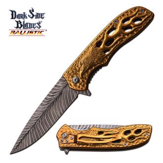 Dark Side Blade DS-A043GD Spring Assisted Knife 4.5" Closed