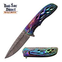 DS-A043RB - Dark Side Blade DS-A043RB Spring Assisted Knife 4.5&quot; Closed