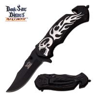 DS-A046BK - DARK SIDE BLADES DS-A046BK SPRING ASSISTED KNIFE 4.5&quot; CLOSED