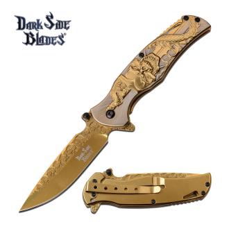 Dark Side Blades DS-A063GD Spring Assisted Knife