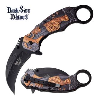 Dark Side Blades DS-A069GD Spring Assisted Knife