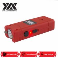 DZS1000-RD - Red DZS Rechargeable Self Defense Ultra Mini Stun Gun With LED FlashLight