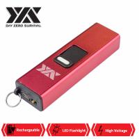 DZS400RD - DZS Rechargeable Micro USB Self Defense Red Stun Gun With LED Light