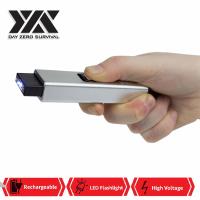 DZS400SL - DZS Rechargeable Micro USB Self Defense Silver Stun Gun With LED Light