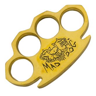 Dalton 10 oz Real Brass Knuckles Buckle Paperweight - Heavy Duty - Mad Dog Black