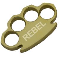 BR-450-REBEL - Dalton 15 oz Real Brass Knuckles Buckle Paperweight - Heavy Duty Rebel