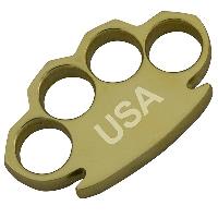 BR-450-USA - Dalton 15 oz Real Brass Knuckles Duster Buckle Paperweight USA