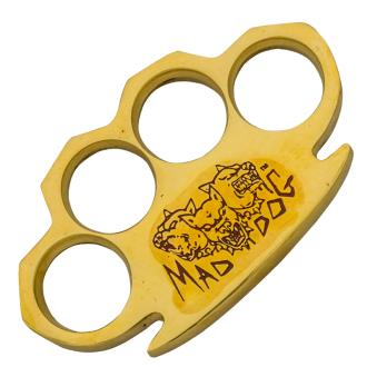 Dalton 10 oz Real Brass Knuckles Heavy Duty Buckle Paperweight Mad Dog Red