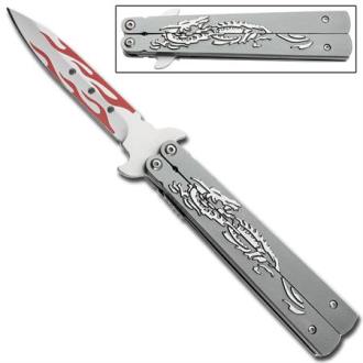 Dragon Flame Spring Assisted Knife - Field Grey WG851 - Spring Assisted Knives
