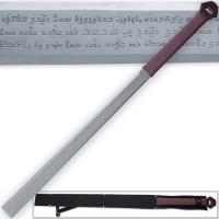 EM-2168016 - Ultraviolet Sword - Full Tang, Triple Edged, Engraved, Comes W/Sheath