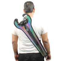 EM0043N-11i5-EM0043NSH - Forked Titanium Color Sword &amp; Sheath Combo