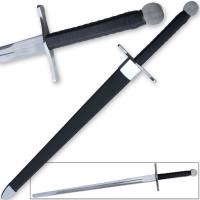 EW-1142_6pcs - Case of 6pcs Knightly Medieval Crossguard Longsword 45.5in Sword w Wrapped Wooden Scabbard