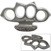 EW-1203SV - Silver Street Thugster Belt Buckle Knuckle Boxer All Metal Paper Weight