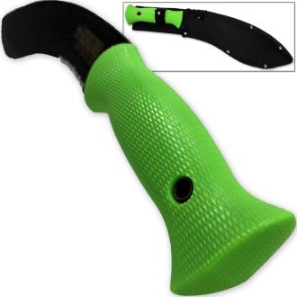 Wartech Zombie Killer Jungle Kukri Machete Knife Full Tang Hi-Vis Green Handle