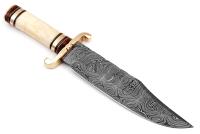 FBD-11 - Handmade Damascus Steel Bone Handle Outback American Bowie Knife Ltd Edition