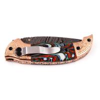 FDM-06 - White Deer Executive Series Damascus Folding Knife