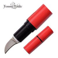 FF-273RD - FEMME FATALE LIPSTICK RED FIXED BLADE KNIFE