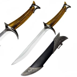 Elven Miniature Letter Opener Fantasy Short Sword Dagger Knife with Scabbard