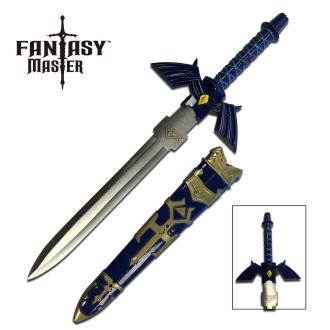 Legend of Zelda Dark Link Sword Dagger with Scabbard Blue
