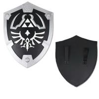 FM673701BK-1 - Black Dark Master Legend of Zelda Foam Shield with Strap Link Hylian LARP Battle Ready