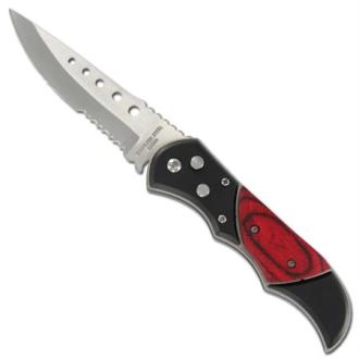 Rosewood Switchblade Serrated Knife PK2462A Knives