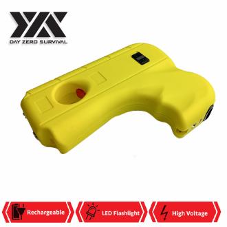 DZS Yellow Hand Pistol Stun Gun With LED Light Rechargeable