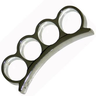 Small 3.5" Steel Belt Buckle Knuckle Silver