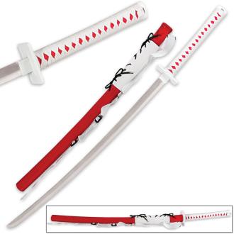 Naruto Anime Omoi Lightning Infused Katana Red Long Sword Steel