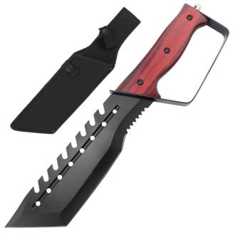 Edge of Sanity Full Tang Knife with Glass Breaker and Handguard