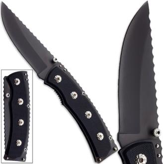 Biker Chain Pocket Knife Stainless Steel Blade G10 Handle Ridgeback