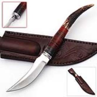 Augusta Trailing Point Hunting Knife Stag Handle
